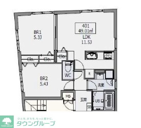 Heureux中野若宮の物件間取画像